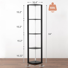 Illuminate Corner 5-Tier Shelf