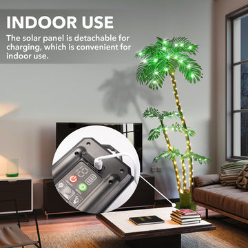 6ft Artificial Lighted Palm Tree,
