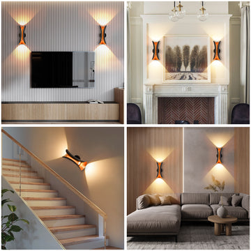 Outdoor Black Head Spotlight Wall Lamp