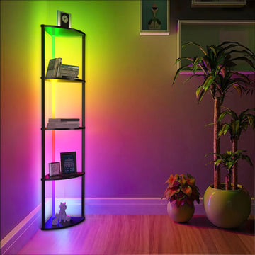 Illuminate Corner 5-Tier Shelf