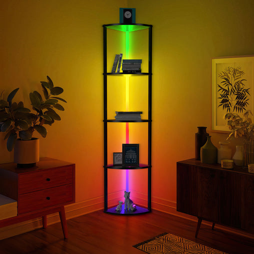 Illuminate Corner 5-Tier Shelf