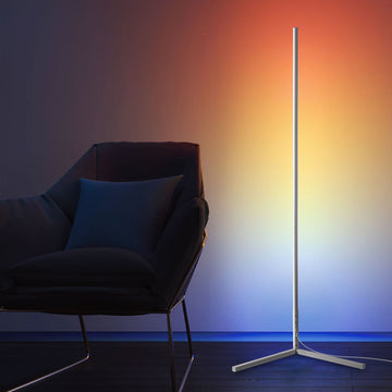 RGBCW Minimalist White Corner Floor Lamp