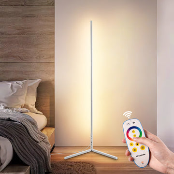 RGBCW Minimalist White Corner Floor Lamp