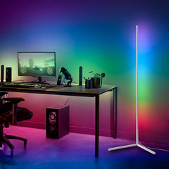 RGBCW Minimalist White Corner Floor Lamp