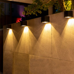 Multi-Color Solar Cube Wall Lights