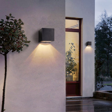 Multi-Color Solar Cube Wall Lights