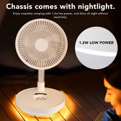 1Pcs Retractable Fan With LED Night Light