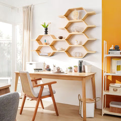 Honeycomb Shelf in Wood