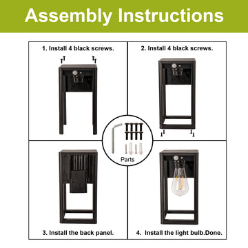 Solar Motion Sensor Wall Light 2 pack