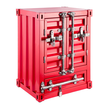 Industrial Style Container Side Table | Two Door