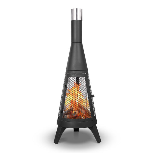 47.2 Inch Tall Outdoor Wood Burning Meshed Fire Pit