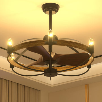 Rustic Farmhouse Ceiling Fan Chandelier