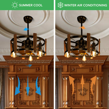 Rustic Farmhouse Ceiling Fan Chandelier