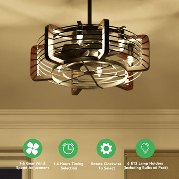 Rustic Farmhouse Ceiling Fan Chandelier