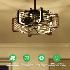 Rustic Farmhouse Ceiling Fan Chandelier