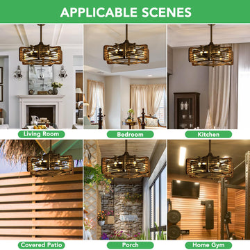 Rustic Farmhouse Ceiling Fan Chandelier