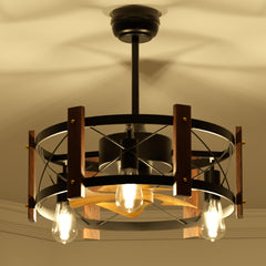 Rustic Farmhouse Ceiling Fan Chandelier