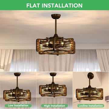 Rustic Farmhouse Ceiling Fan Chandelier