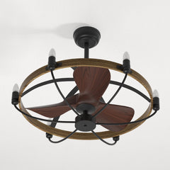 Rustic Farmhouse Ceiling Fan Chandelier
