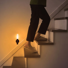 USB LED Lights Rechargeable Stick Wireless Stair Indoor Wooden Wall Sconces with Large Battery for Hallway Stairway