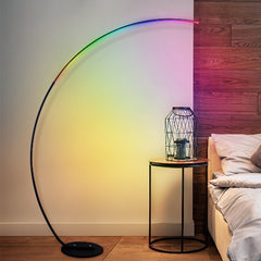 Cool Unique Ambient Lighting Color Changing Curved Floor Lamp