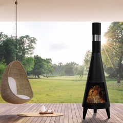 outdoor chiminea fireplace