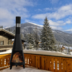 outdoor fireplace
