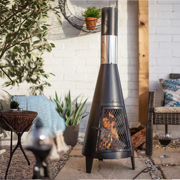 modern mesh chiminea