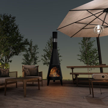 modern mesh chiminea
