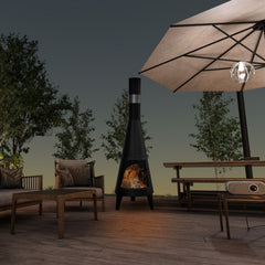 outdoor chiminea fireplace