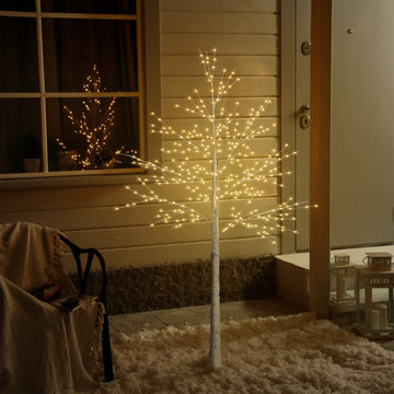 6FT Artificial Birch Tree With Light