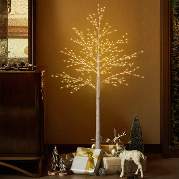 6FT Artificial Birch Tree With Light