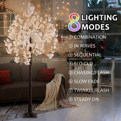 5.9ft Artificial Cherry Tree With Lights