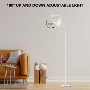 Floor Lamp with Pleated Lamp Shades