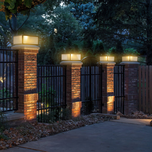 Solar-Powered Outdoor Post Lights For Garden Pathways