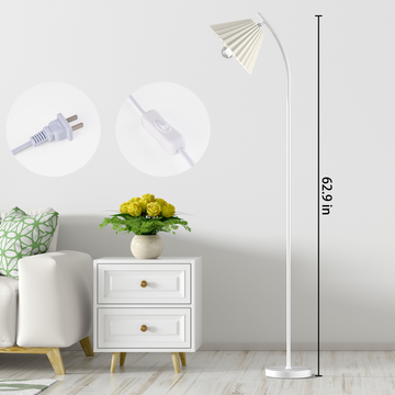 Floor Lamp with Pleated Lamp Shades