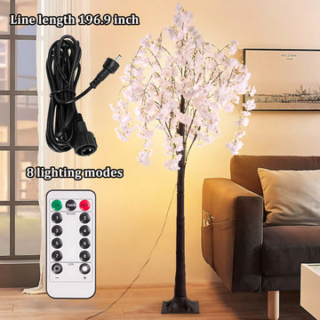 5.9ft Artificial Cherry Tree With Lights