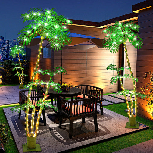 6ft Artificial Lighted Palm Tree,
