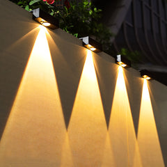 4-Pack Outdoor Solar Powered Deck Lights Wall Lamp