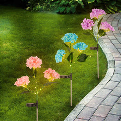 2Pcs Solar Hydrangea Pathway Light