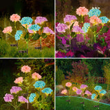 2Pcs Solar Hydrangea Pathway Light