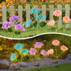 2Pcs Solar Hydrangea Pathway Light