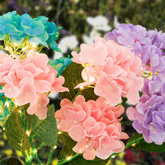 2Pcs Solar Hydrangea Pathway Light