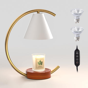 Dimmable Electric Candle Warmer with Timer and Bulbs