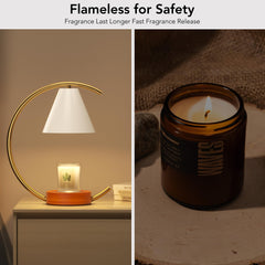 Dimmable Electric Candle Warmer with Timer and Bulbs