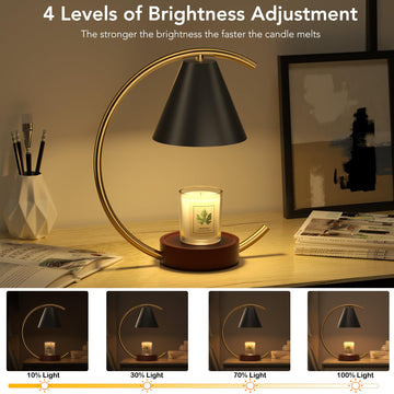 Dimmable Electric Candle Warmer with Timer and Bulbs