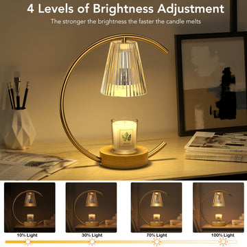 Dimmable Electric Candle Warmer with Timer and Bulbs