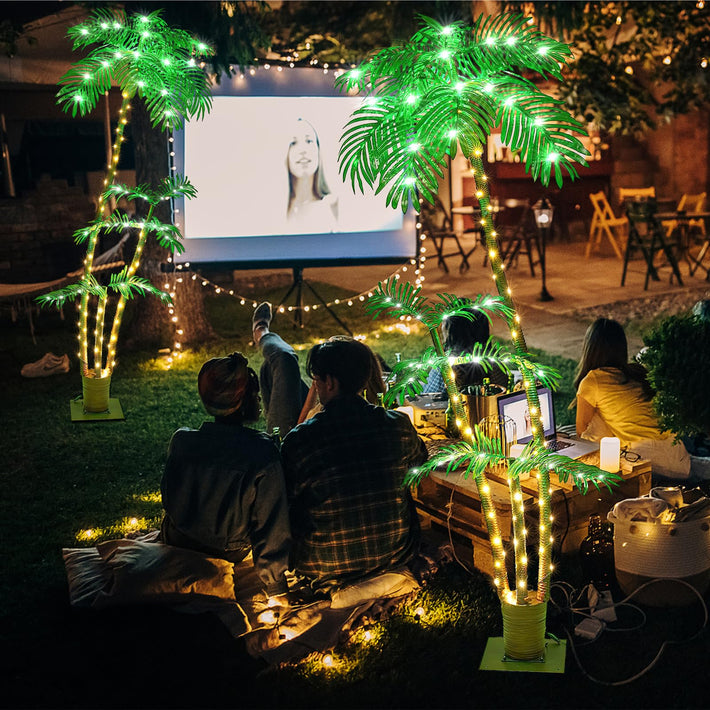 Solar-Powered Lighted Palm Tree