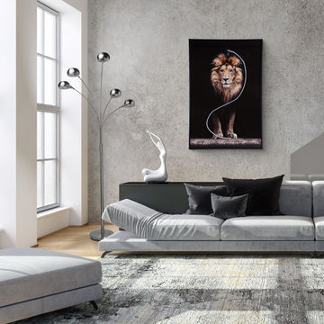 Lion Wall Art with LED Lights