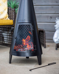 outdoor chiminea fireplace